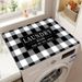 Lattice diatom mud drum washing machine sunscreen cover modern simple water absorbing quick drying dustproof pad refrigerator dust cover cloth_voghion.com