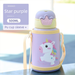 Kids Cartoon Insulated Water Bottle, Cute Leather Case Portable Outdoor Shockproof Baby Drinkware For School Travel_voghion.com