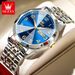 OLEVS 9970 Original Luxury Brand Men Watch Classic Digital Rhombus Mirror Quartz Watch Dual Calendar Waterproof Sports Men Watch_voghion.com
