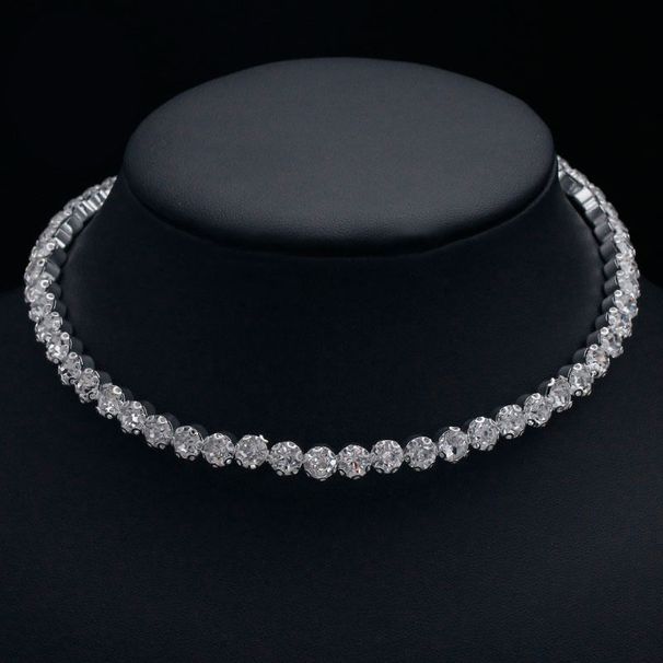 Ews 】 ! Sediger Fashion Full Bridal Accessories Elegant And Sparkling Water Diamond Single Row Collar_voghion.com