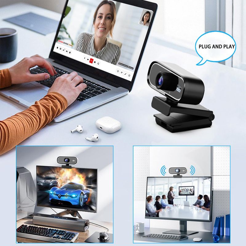 EXHQDR UHD 4K USB Webcam, New Upgraded Model With 120 ° Wide-Angle Lens And Manual Focus This Plug-and-play Computer_voghion.com