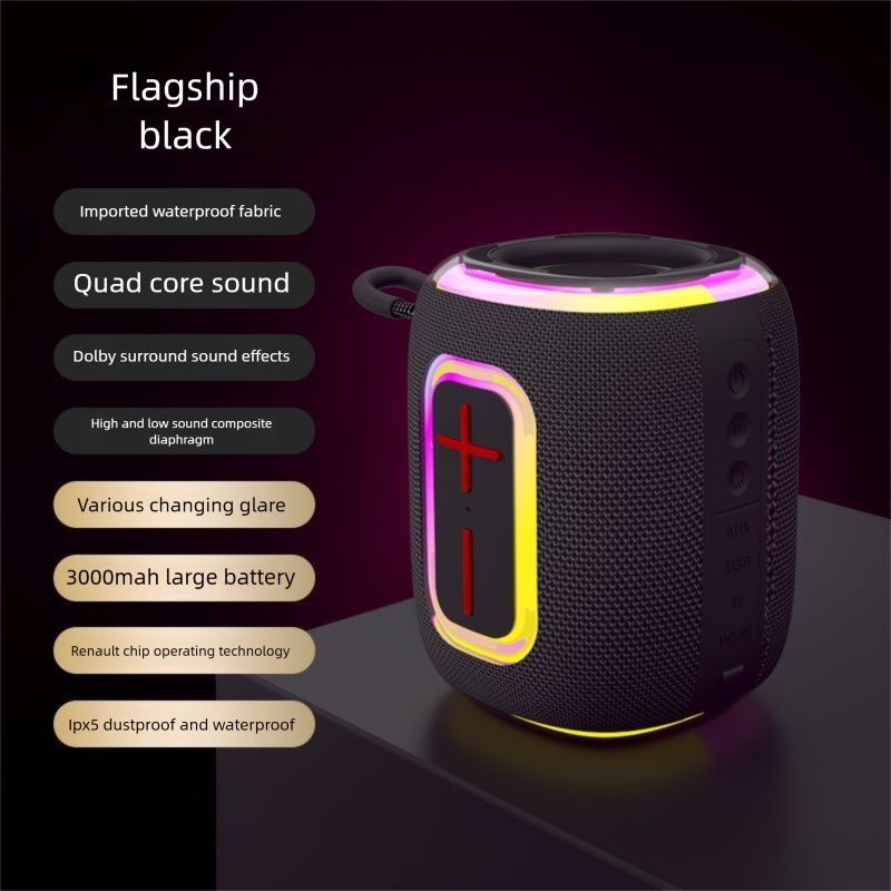 [Limited Edition] Bluetooth Outdoor Portable Payment Announcement Speaker Colorful Wireless Surround Stereo Sound_voghion.com