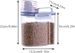 Airtight Pet Food Container, Dry Food Container With Measuring Cup, Cat Dry Food Container, For Pet Food, Pasta, Cereals, Rice, 1.5 L(6.10x4.33x8.66i_voghion.com