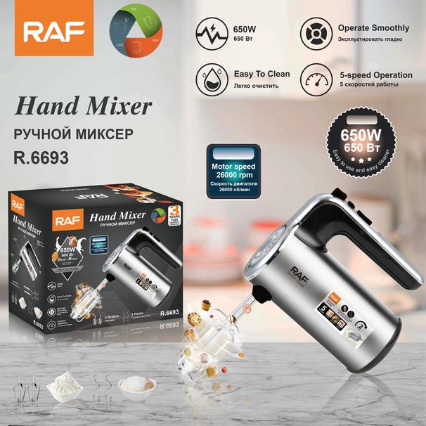 RAF Europäischer Standard Vollautomatischer Hand-Elektro-Eierschläger für den Haushalt, Hochleistungs-Backmixer, Sahnemixer_voghion.com