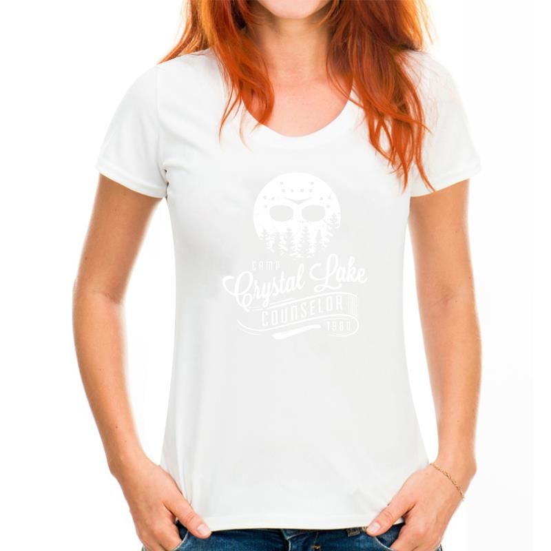 Camiseta unisex de consejero de Camp Crystal Lake, para fanáticos de las películas de terror slasher, para hombres._voghion.com