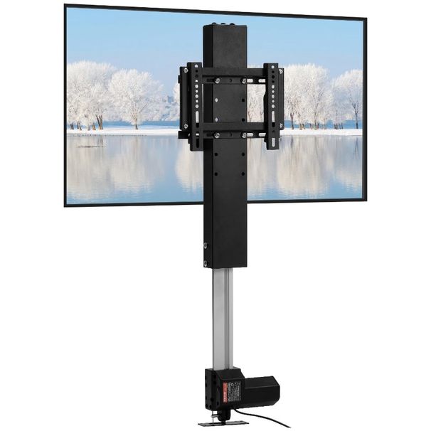 Supporto per TV motorizzato con telecomando, corsa motorizzata, regolabile in altezza e lunghezza, supporto per TV da 20 pollici, 2832 pollici_voghion.com