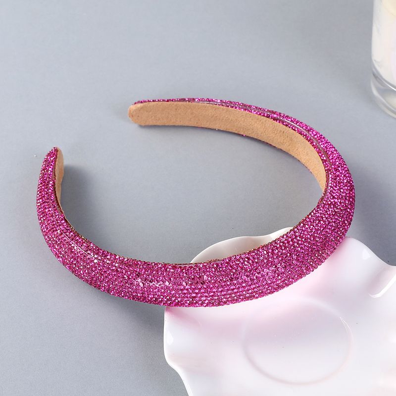 Luxurious Rhinestone High-end Full Diamond Headband, Simple Versatile, With An External Headband That Increases Height_voghion.com