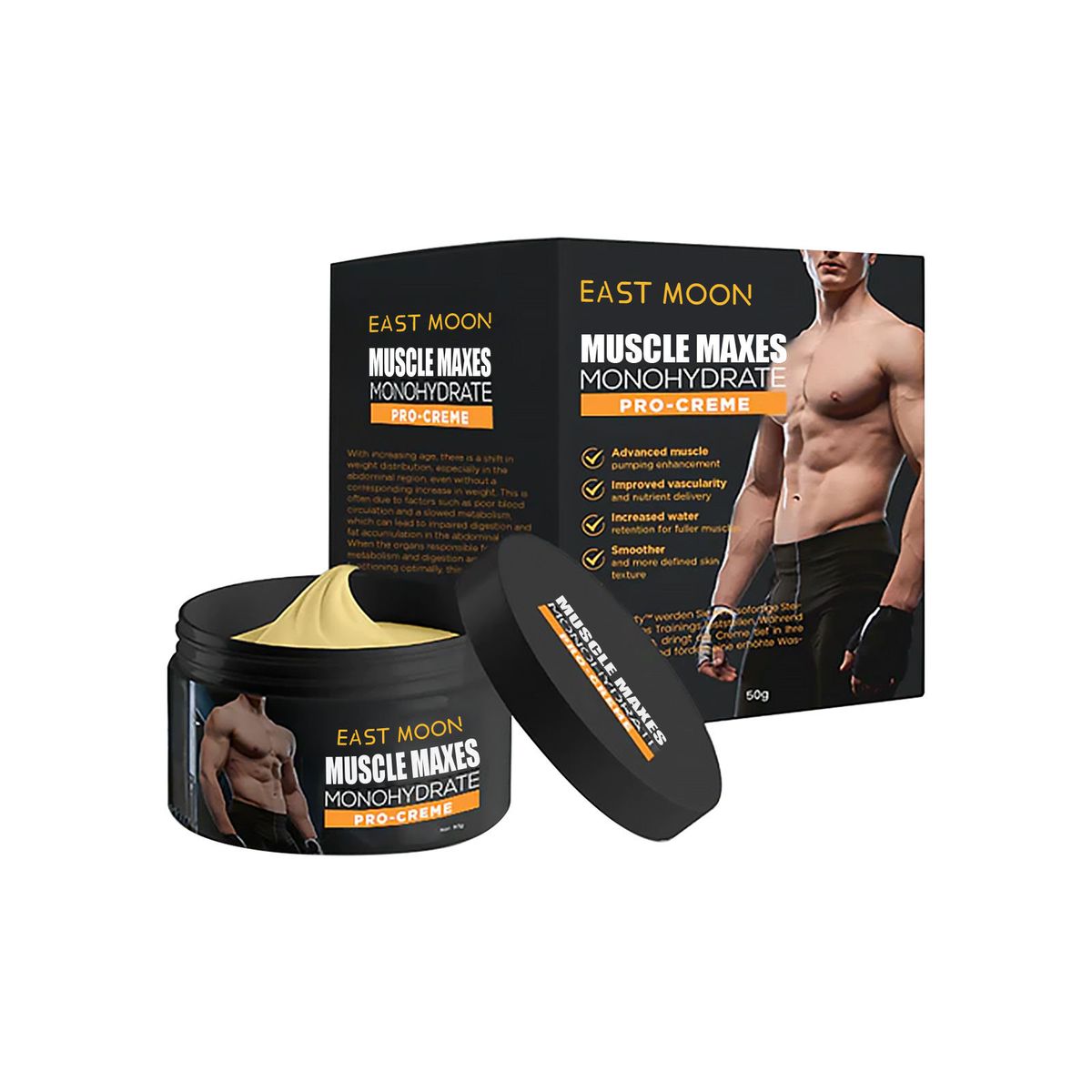 EAST MOON 1 Men's Massage Cream Enhances Muscle Line, Belly, Firms Fat, And Shapes The Body Line, Belly, Fat,_voghion.com