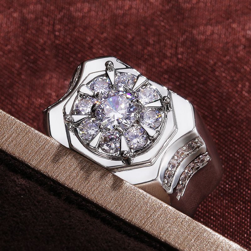 Luxus gebrochen Diamant Zirkon Ring Mode Ehering_voghion.com