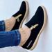 Women's fashion new large size casual loafers solid color sponge bottom hemp rope canvas shoes_voghion.com