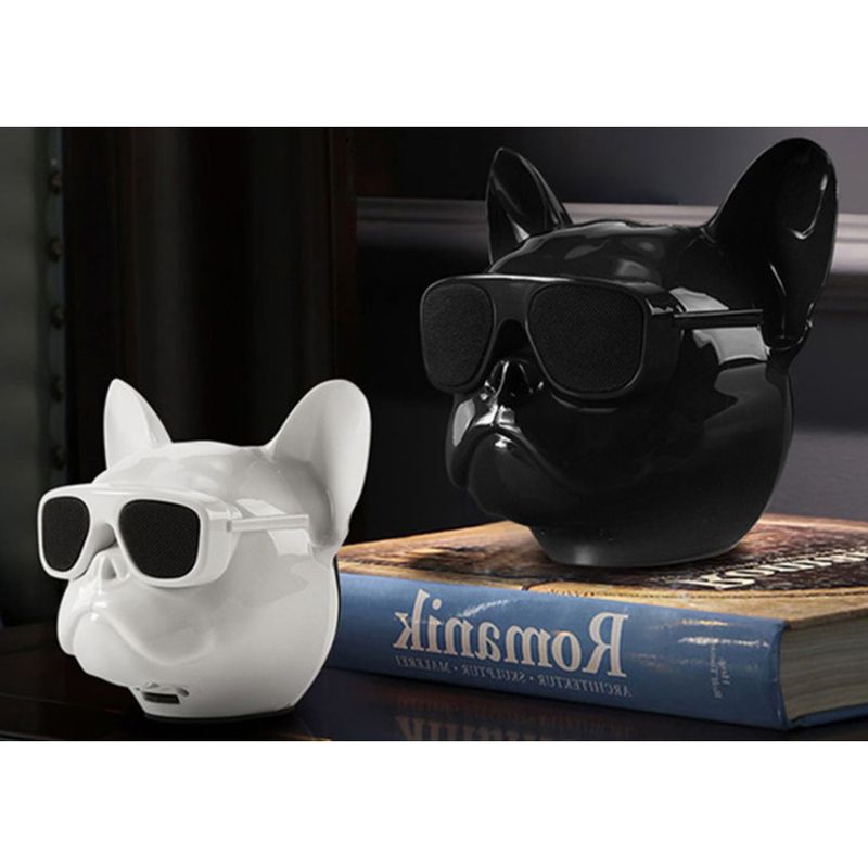 Französische Bulldogge Bluetooth Freund Geburtstag Handheld Geschenk Computer Subwoofer Kreative Hund Kopf Lautsprecher_voghion.com