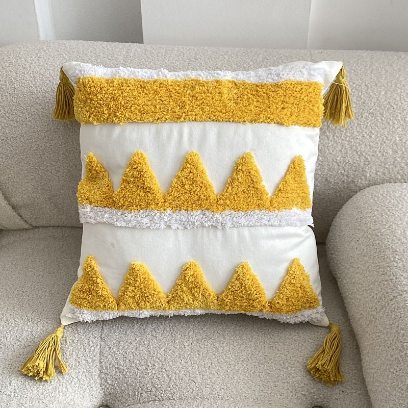 ​Nordic Tufted Pillow Cover - Moroccan-Inspired Cotton Decorative Cushion For Sofa/Bed/Office_voghion.com