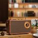 Retro Houten Radio Kleine Mini Draagbare Buiten Muziekspeler Bluetooth Subwoofer Luidspreker voor Kamperen_voghion.com