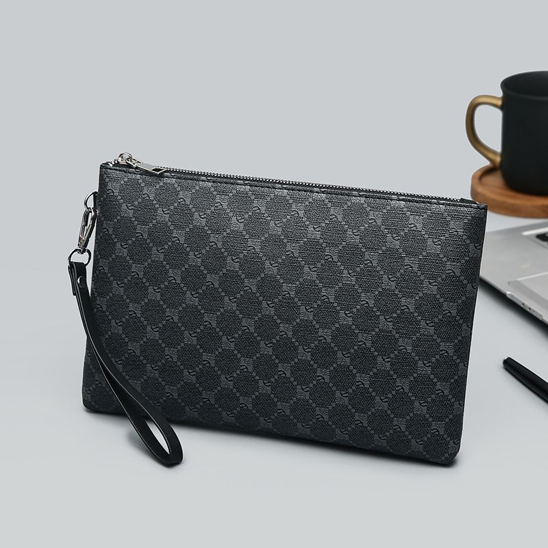 Modische Business-Herrentasche mit Buchstabendruck, trendige Textur, leichte Handtasche, große Kapazität, Pendlerhandtasche_voghion.com