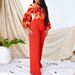 Women's fashion printed lace-up top wide-leg pants two-piece set_voghion.com
