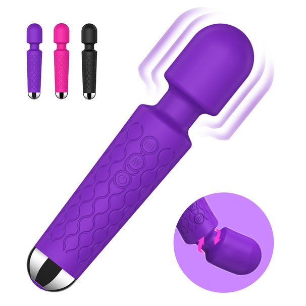 20, Powerful Quiet Rechargeable Massage Stick In Vibration Mode, Clitoral G-point Stimulation Vibrator, Adult Sex Toys_voghion.com