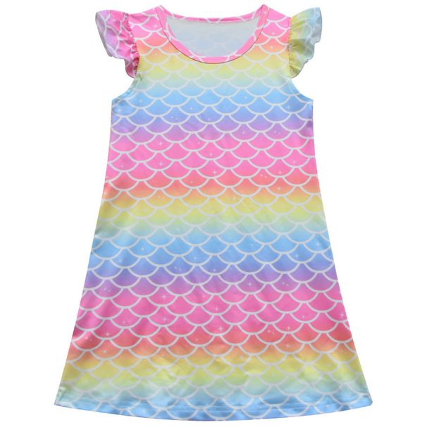 Kids’ Clothing Children Mermaid Children's Clothing Girls Dress Ice Silk Nightdress_voghion.com