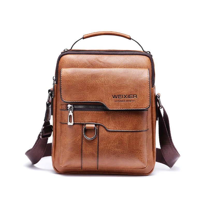 WEIXIER Borsa a tracolla da uomo Borse a tracolla Borse da uomo vintage Borsa in pelle PU di grande capacità per borse a tracolla da uomo Borsa tote_voghion.com