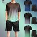 Men's Beach Sportswear Suits Short-Sleeved Equipment Running T-Shirt Shorts Basketball Sports Suit Training Clothes_voghion.com