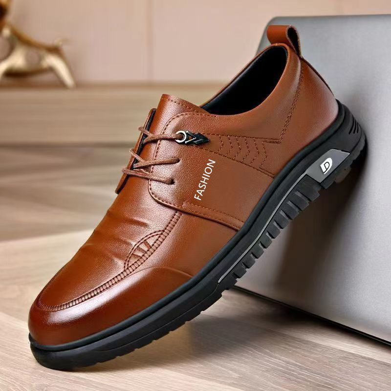 Herren Frühling und Herbst Neue Leder Winddicht Business Casual Formelle Kleidung Weiche Sohle Bequeme Fahrschuhe Männer_voghion.com