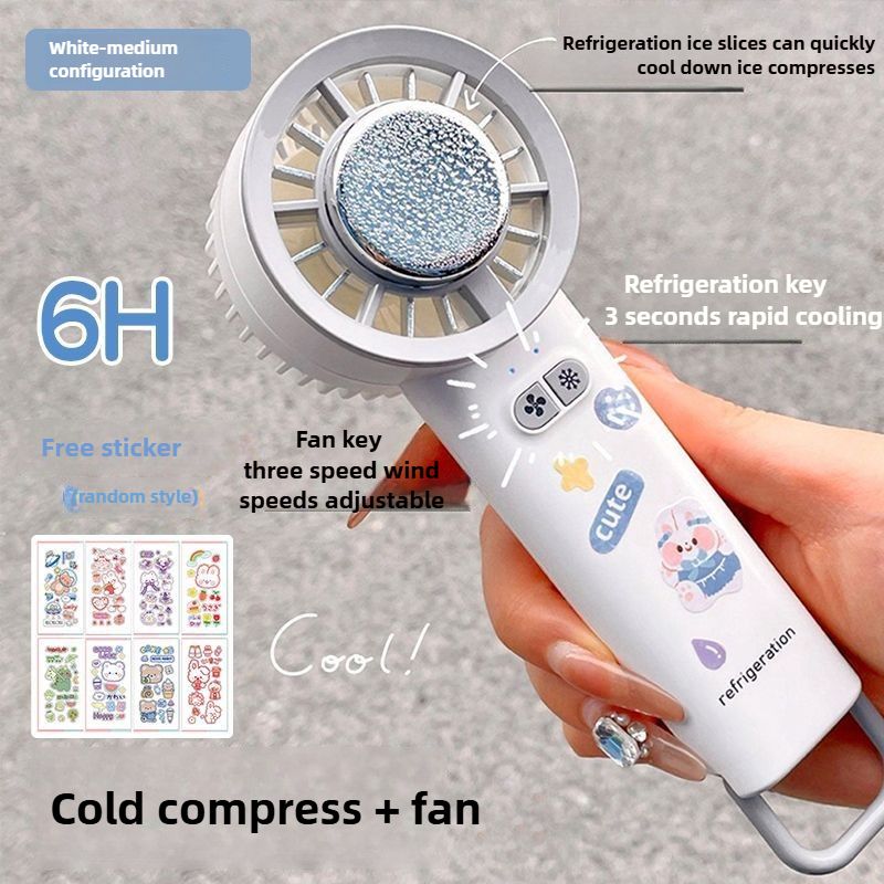 USB-Kühlung Kleiner Lüfter Aufladen Handheld Mini Tragbarer Kleiner Halbleiter Neuer Eislüfter_voghion.com