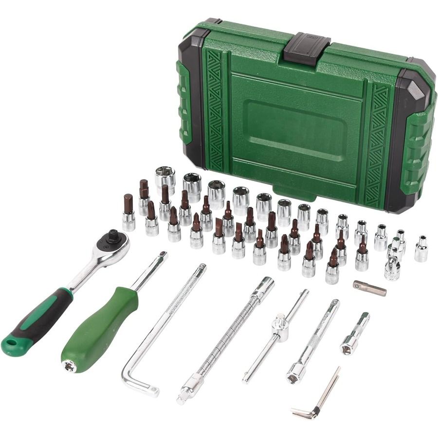 Kit e guida con bussola, set di bussole, set di 4 bussole metriche, set di utensili in plastica, 46 pezzi, strumento meccanico, 1 guida_voghion.com