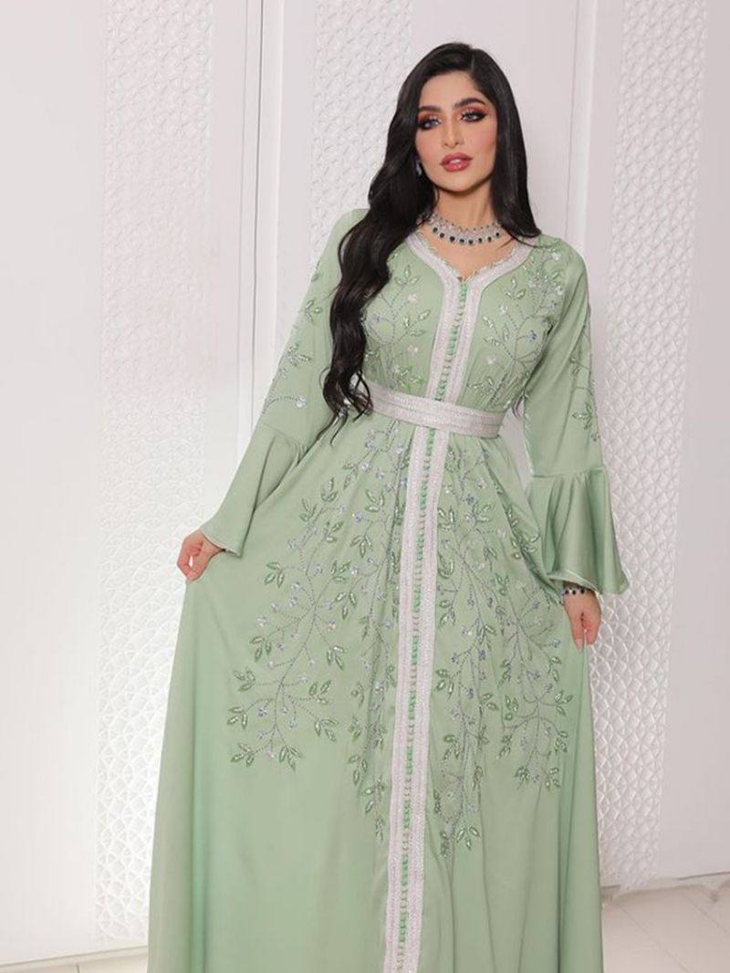 Dametøj Hot Diamond Kaftan Robe Kjole_voghion.com