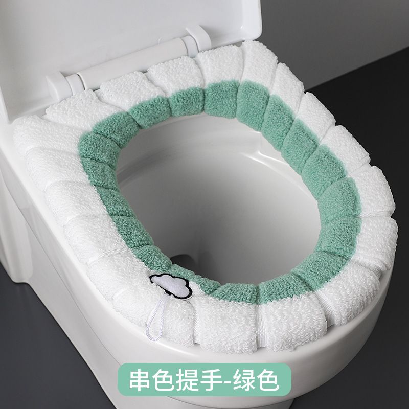 Cushion Thickened Household Winter Plush Washable Cover Large Toilet Seat Pad_voghion.com
