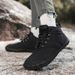 Men's Shoes New Winter Warm Cotton Shoes Outdoor Leisure Five Finger Shoes Sports Shoes Plus Velvet Thickened Mid Cut Men's Couple Snow Boots_voghion.com