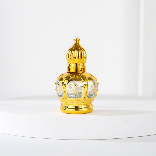 Perfume Accessories Spot 12ML Crown Gold Perfume Bottle Glass Perfume Roller Bottle Gilded Portable Cosmetic Roller Bottle_voghion.com