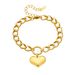 INS Stainless Simple Thick Heart Titanium Steel Cuban Chain Heart-shaped Bracelet Jewelry For Women_voghion.com