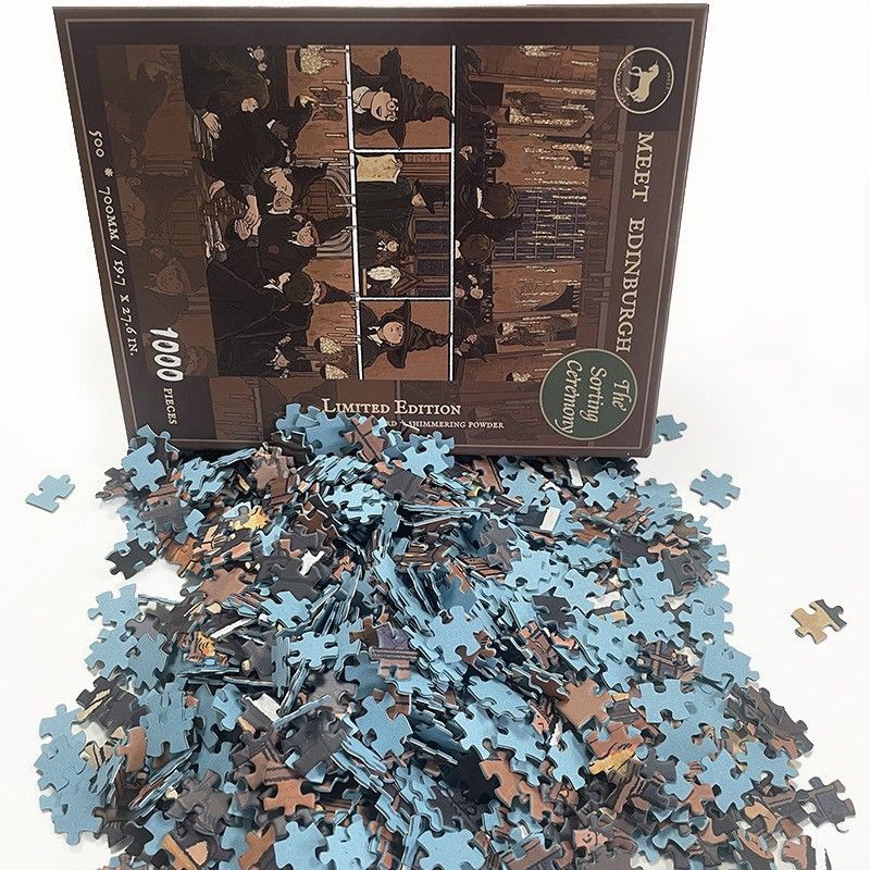 Childhood Puzzle Wholesale Adult 1000 Blue Card Puzzle High Quality Printing Children's Educational Toys_voghion.com