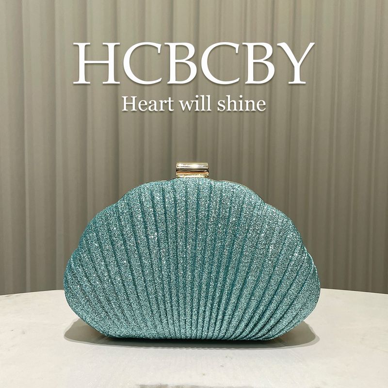 Pochette à rayures vert menthe - Sac de soirée brillant et élégant pour femme (sac à main tendance, idéal pour les fêtes et les occasions spéciales)_voghion.com