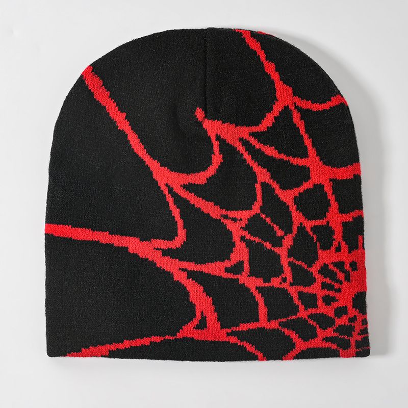 Cross Border Hot Selling Foreign Trade Pullover Hat European And American Hot Selling Spider Web Jacquard Knitted Hat Men And Women Warm Hat Cold Hat Winter_voghion.com