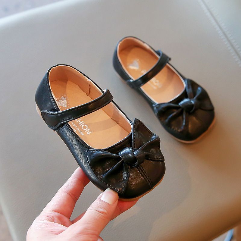 Moeder&Kids Kleine meisjes schattige strik kleine leren schoenen Kinderen enkele schoenen Prinsessenschoenen voor meisjes_voghion.com