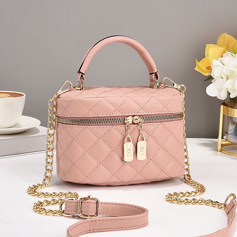 Borsa a tracolla piccola da donna, borsa a tracolla quadrata a forma di rombo, piccola borsa a tracolla con catena, stile profumo, mini borsa a tracolla alla moda_voghion.com