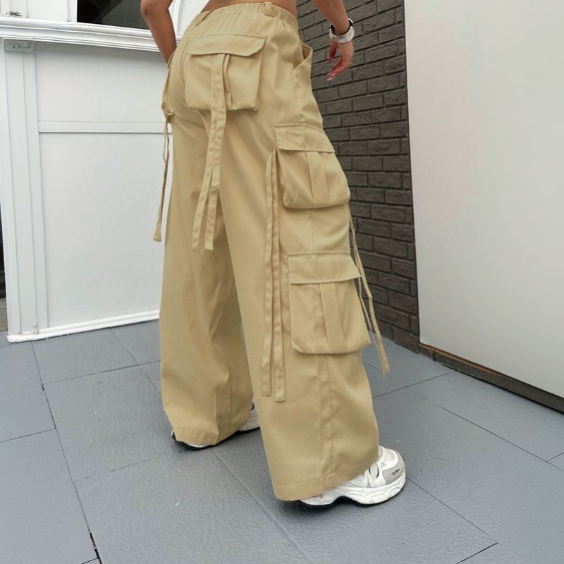 Vêtements pour femmes grandes tailles vêtements de travail pour femmes pantalons décontractés printemps et été nouvelle personnalité pantalons larges de rue_voghion.com