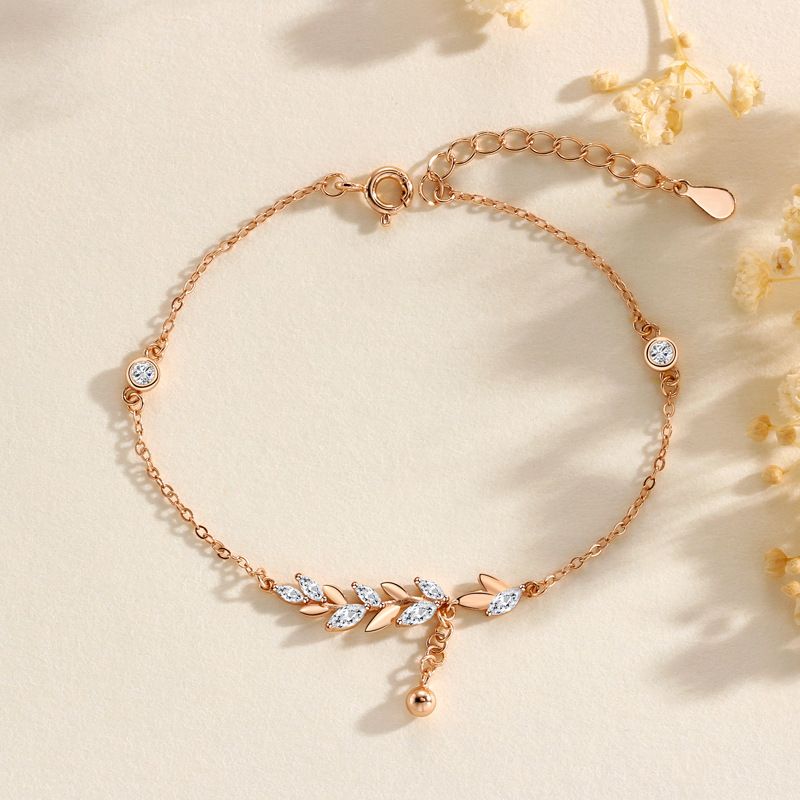 Perlina rotonda a forma di spiga di grano in argento sterling con frange e gioielli a vento 2025_voghion.com