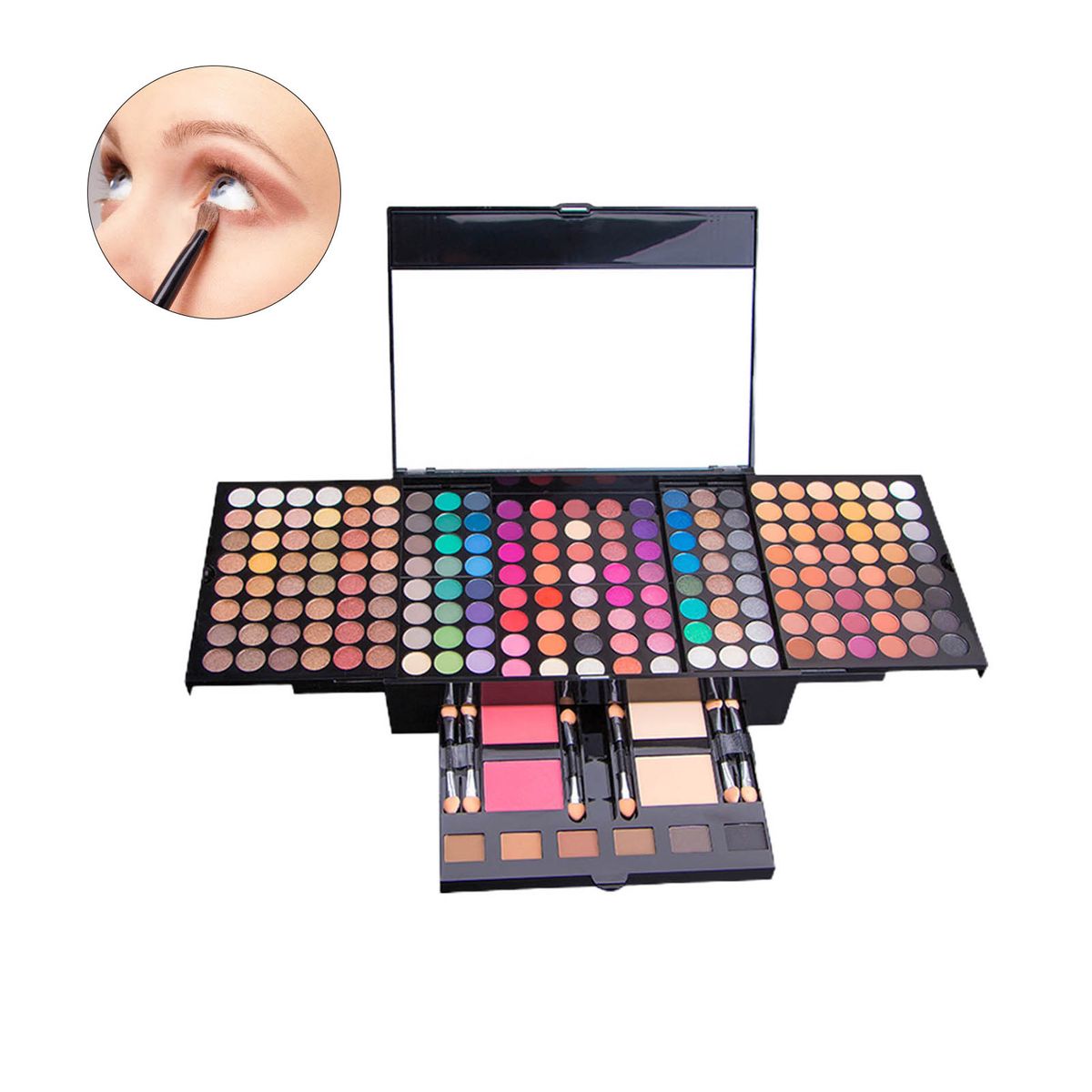 Hislaves Eyeshadow Palette Waterproof Langdurige Cosmetische Multifunctionele Make-up Eyeshadow Palette Sets voor Party-Multi_voghion.com