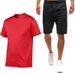 Direkt Liwwerung vun neie Summersport-Casual-T-Shirten fir Männerkleeder, Fitness-Lafshorts a Kuerzärmelkostümer_voghion.com