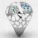 TK1172 - High polished (no plating) Stainless Steel Ring with Top Grade Crystal in Aquamarine AB_voghion.com