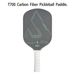 Raqueta de pickleball T700 de fibra de carbono, raqueta de pickleball de 16 mm con superficie rugosa y alta fricción, aprobada por USA Pickleball._voghion.com