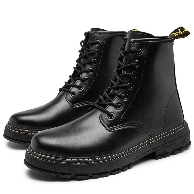 Cuir Martin haut tendance hommes Bottes NEW Army bottes Yinglun Wind noir imperméable et antidérapant_voghion.com