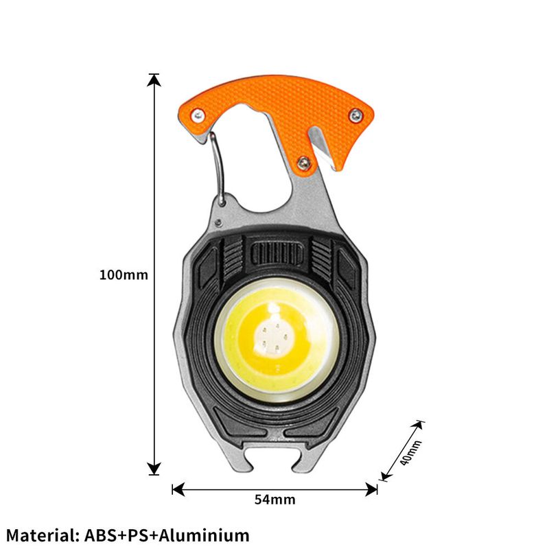 Mini LED COB Work Light Keychain Flashlight Torch Camping Lamp USB Rechargeable_voghion.com
