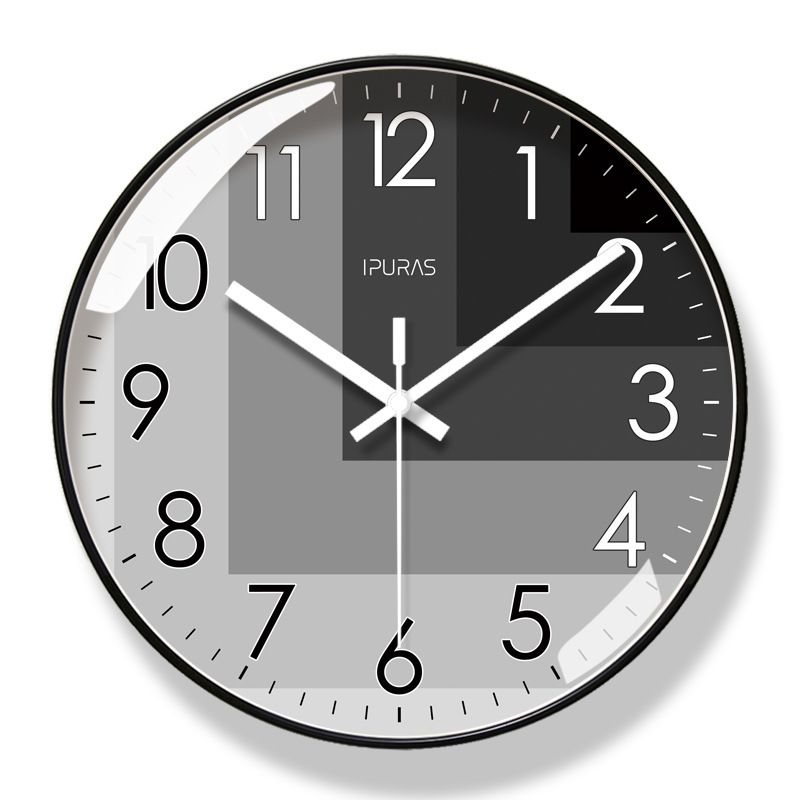 Yipula 6377 Ścienny zegar kwarcowy do salonu, prosty, skandynawski, modny, cichy, sekundowy_voghion.com