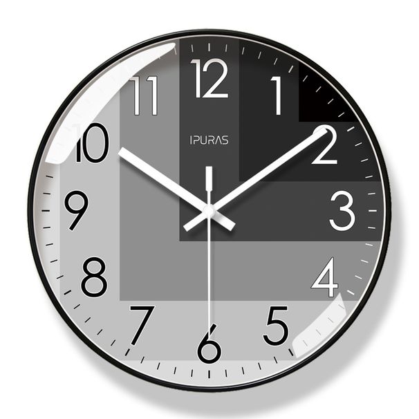 Yipula 6377 Ścienny zegar kwarcowy do salonu, prosty, skandynawski, modny, cichy, sekundowy_voghion.com