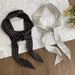 Sciarpa di seta sottile e stretta a pois da donna, stile Ins, da 190 cm, con nastro per capelli, decorazione per cintura_voghion.com