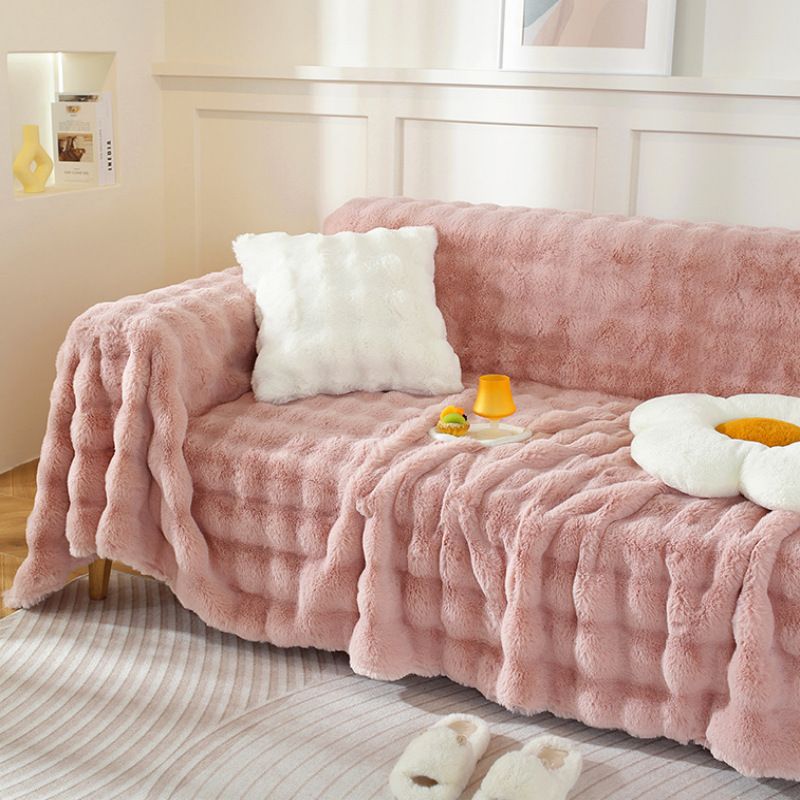 Plush Knitted Sofa Cover With Non-Slip Bottom, Soft And Cozy Couch Protector, All-Season Universal Fit For Sectional Sofas, Multiple Sizes & Colors_voghion.com