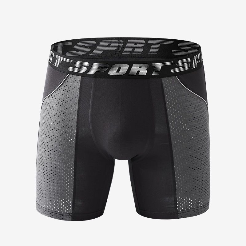 Men's Extended Size Anti-Chafing Sports Underwear - Breathable Mesh Quick-Dry Boxer Briefs For Running & Gym_voghion.com