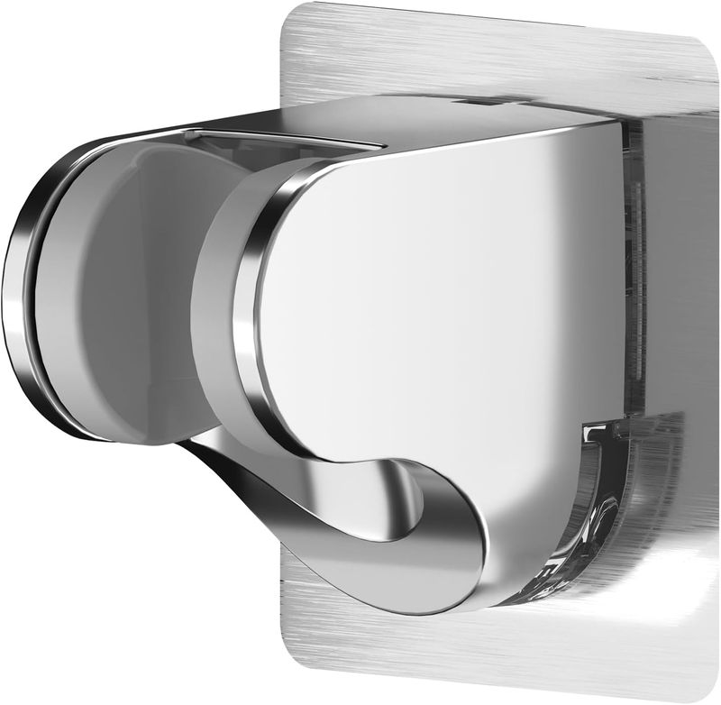 KAIYING Self-Adhesive Handheld Show Head Adjustable Angle RV And Bathroom Rod Hold, Univsal ABS Chrome-Plated_voghion.com